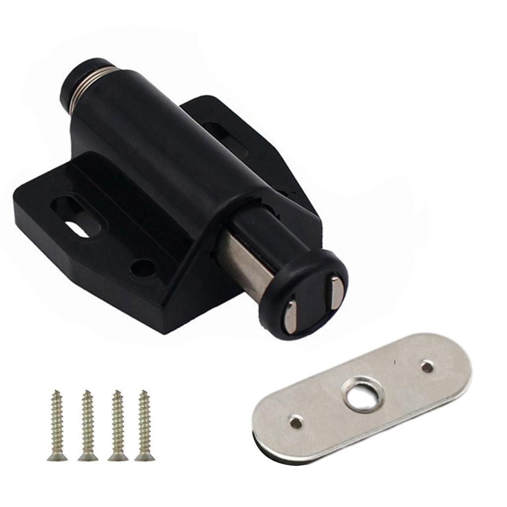 10 Pack Sturdy Stainless Steel Magnetic Push Open Door Catch Home Accessory for Cabinets Easy to Installion Latches