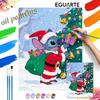 Digital Oil Painting Art Kit Stitch Christmas Santa Handmade Coloring Painting Home Decor