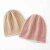 Women 100% Pure Cashmere Beanie Hat Double Layer Cable Knit Winter Warm Soft Slouchy Skullies Cap Cold Weather Accessory