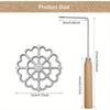 Bunuelos Mold with Handle, 4.7'' Rosette Achappam Mold Non-Stick Timbale Mold for Easy and Fun Kitchen Cooking and Baking Untensils