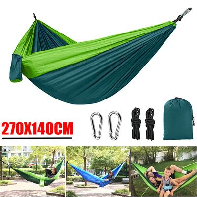 Portable Outdoor Camping Hammock Single Person Matching Hammock High Strength Parachute Fabric Hanging Bed With Nylon Parachute Fabric Hanging Bed