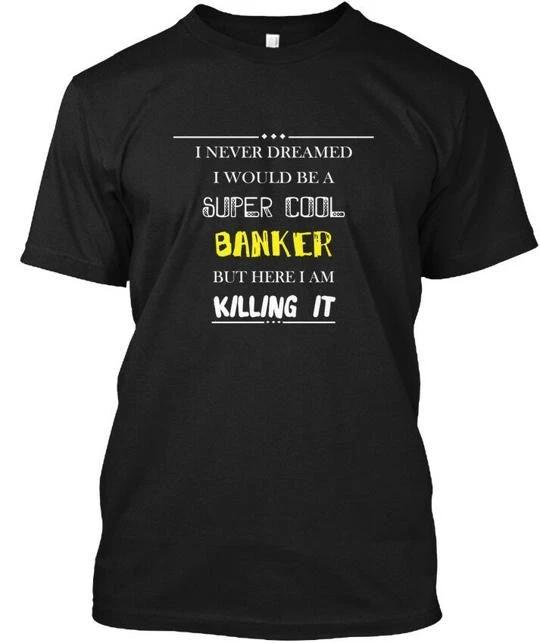 

Banker 100% Cotton T-shirt Mens Tees Top Made in the USA T-Shirt Tee Top Unisex 2XL