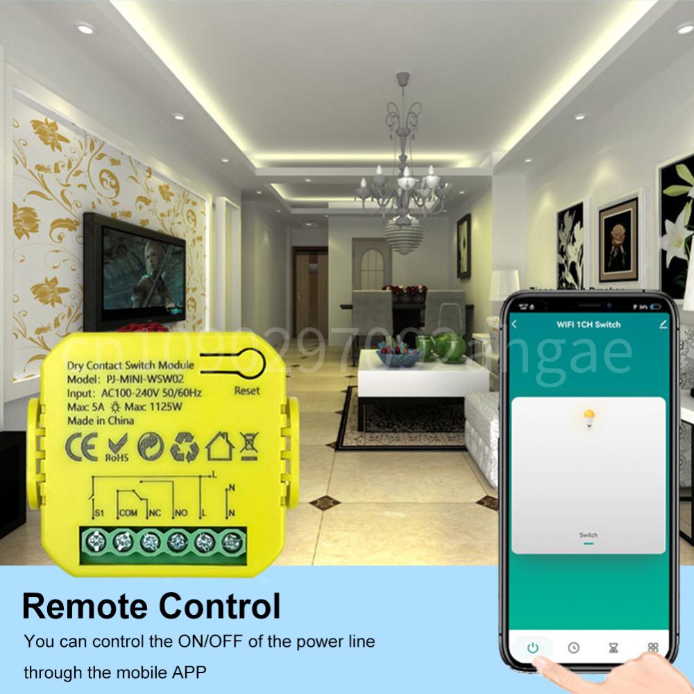 

Smart Life WiFi Switch Module 5A DC12V 24V Smart Switch Module App Remote Control WiFi Module Toggle Supports Alexa Google Home China Mainland