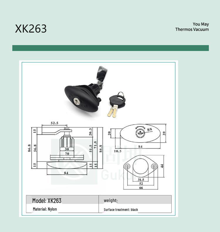 RV Caravan Storage Compartment Compression Lock with Sealing Rope