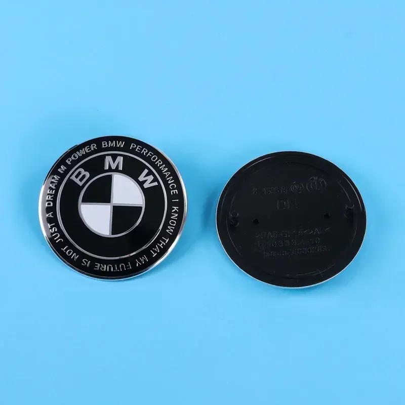 Interior Mouldings New 2025 1Pc ABS 74mm 82mm Car Front Hood Badge Logo Rear Trunk Emblem for BMW M Performance E46 F10 F30 E39