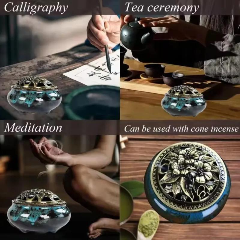 Spiral Incense Holder Wooden Aromatherapy Burner for Cone Stick Creative Home Decor Desktop Zen Decor for Meditation Yoga Room