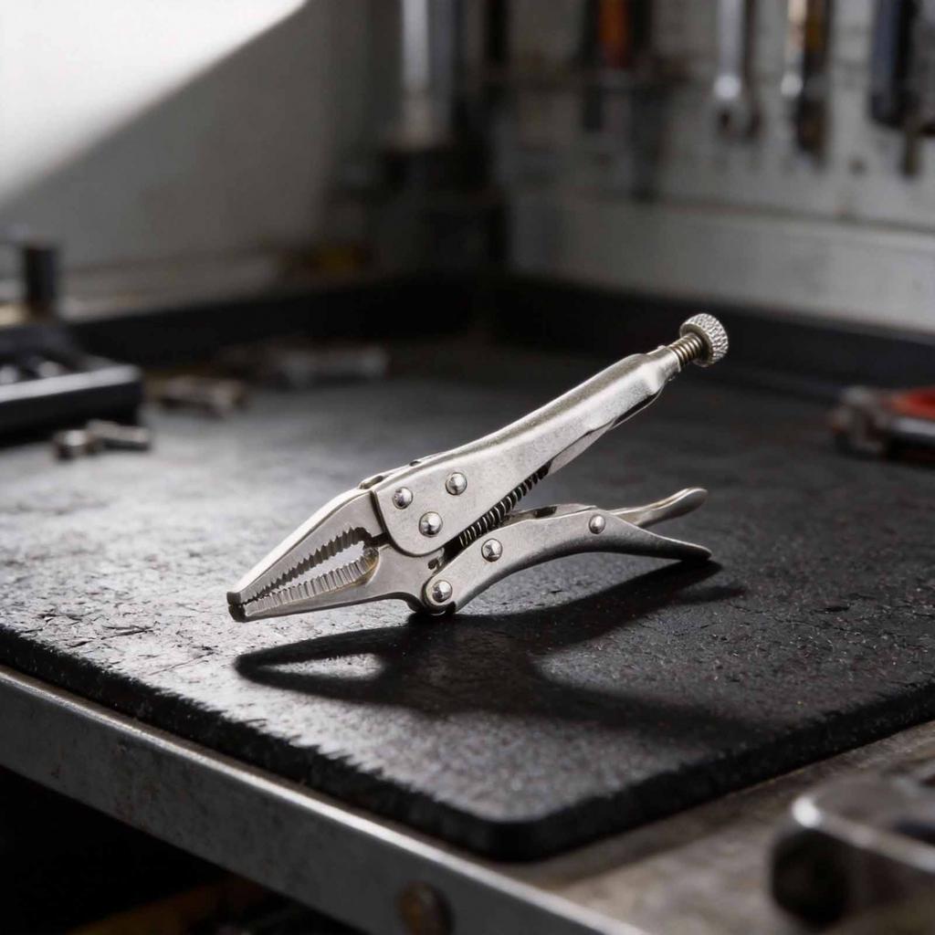Grip and Clamp 6 5 Inch Needle Nose Pliers with Locking Vise Grip Clamp