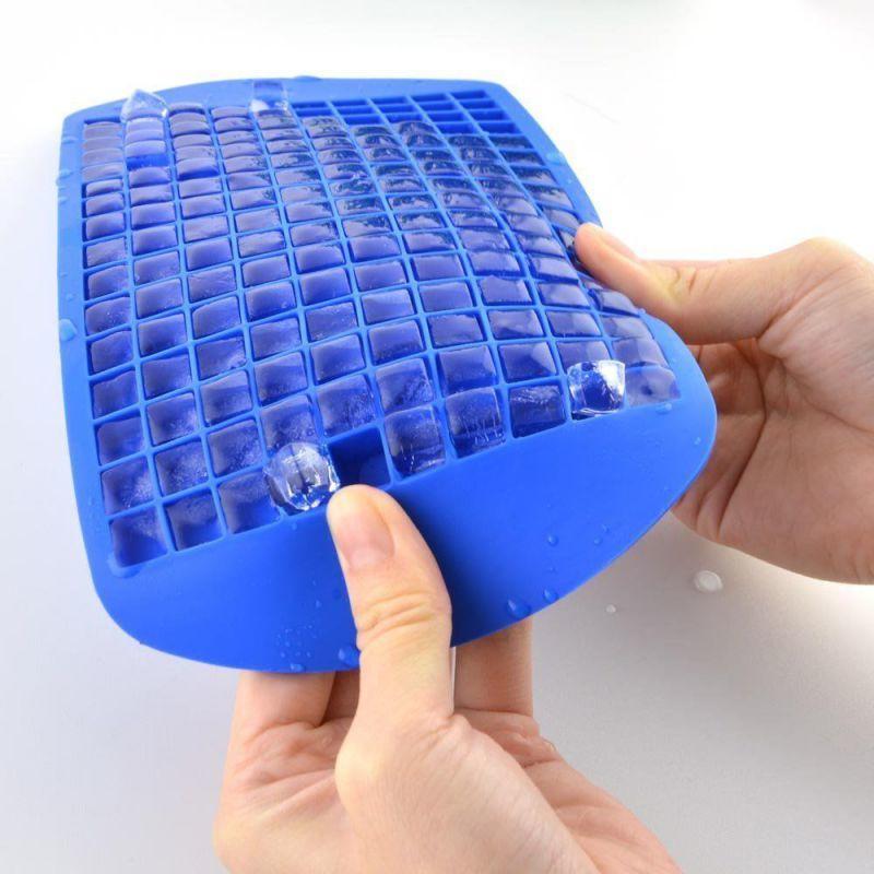 Ekologická silikonová miska na led s dutinou, mini kostky ledu, malá čtvercová forma, výrobník ledu, nový