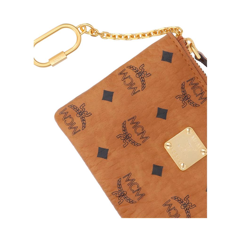 MCM Aren Gold Tone Brass Hardware Faux Leather Wallet Women wallet Brown MYAFATA01CO001