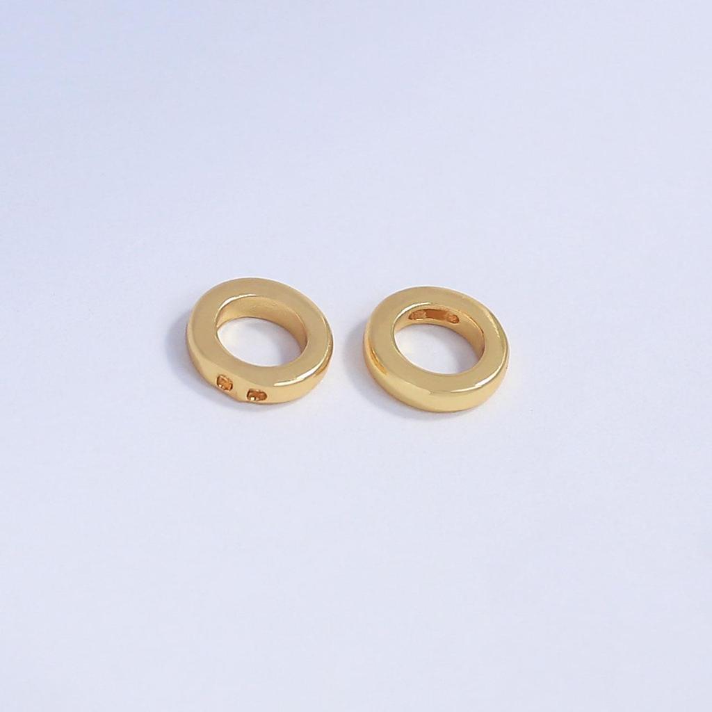 18k Gold-Filled Double-Hole Jump Ring for Jewelry Making - Wire Coil Concealer & End Connector for Bracelets & Necklaces