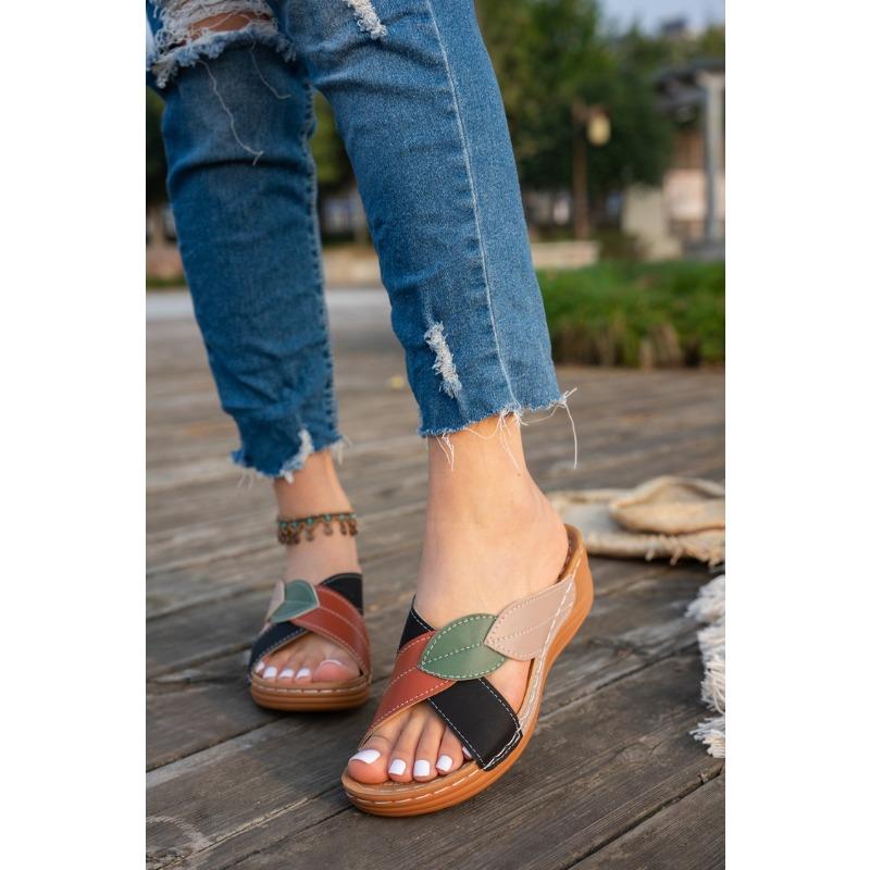 Summer new sandals wear one-word cool slippers large size women's shoes soft sole versatile casual shoes