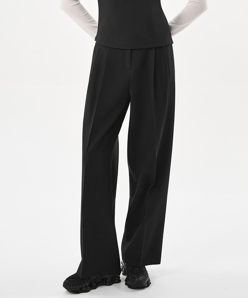 Laneonkyulleoseu Classic Semi-Wide Pants_Black