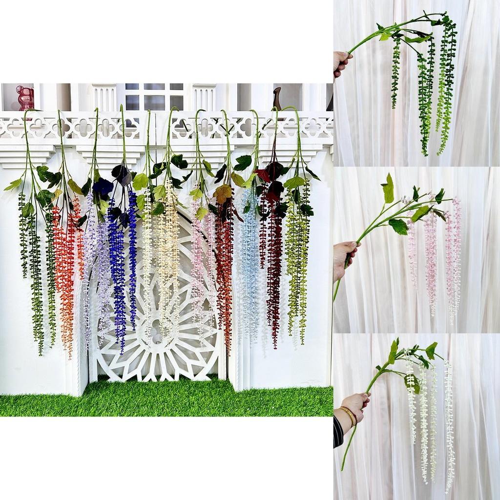 Faux Plant Wall Decor With Senecio Rowleyanus For Home Interior And Photography Use