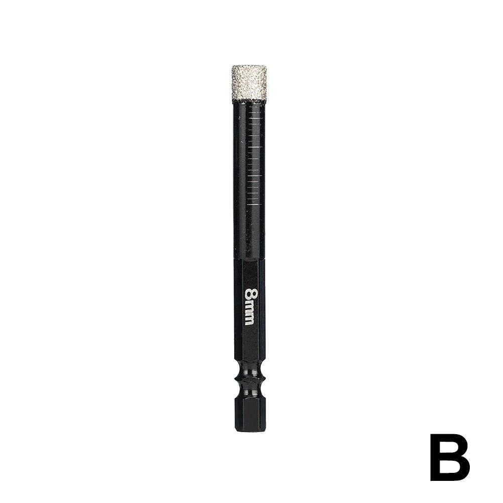 Diamond Dry Drill Bits Hex Handle Brazed Hole Saw Cutter For Marble Ceramic Tile Drilling Granite Drilling Bit 6/8/10/12mm