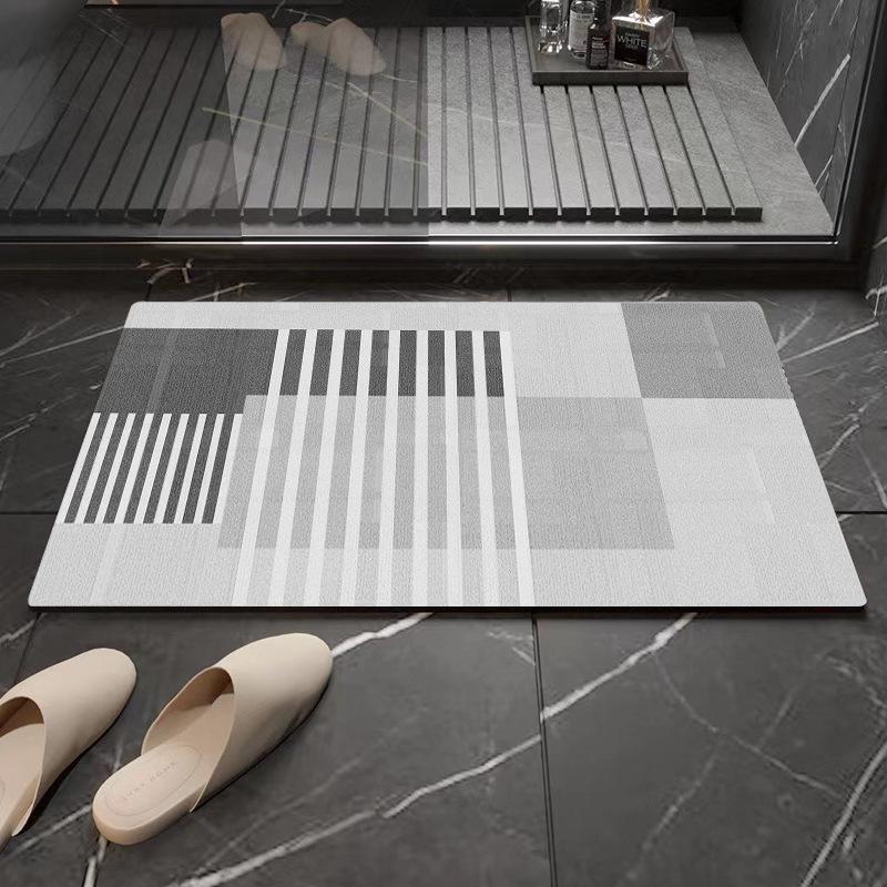 Bathroom Simple Household Non-slip Absorbent Dirt-resistant Diatom Mud Floor Mat Toilet Floor Mat