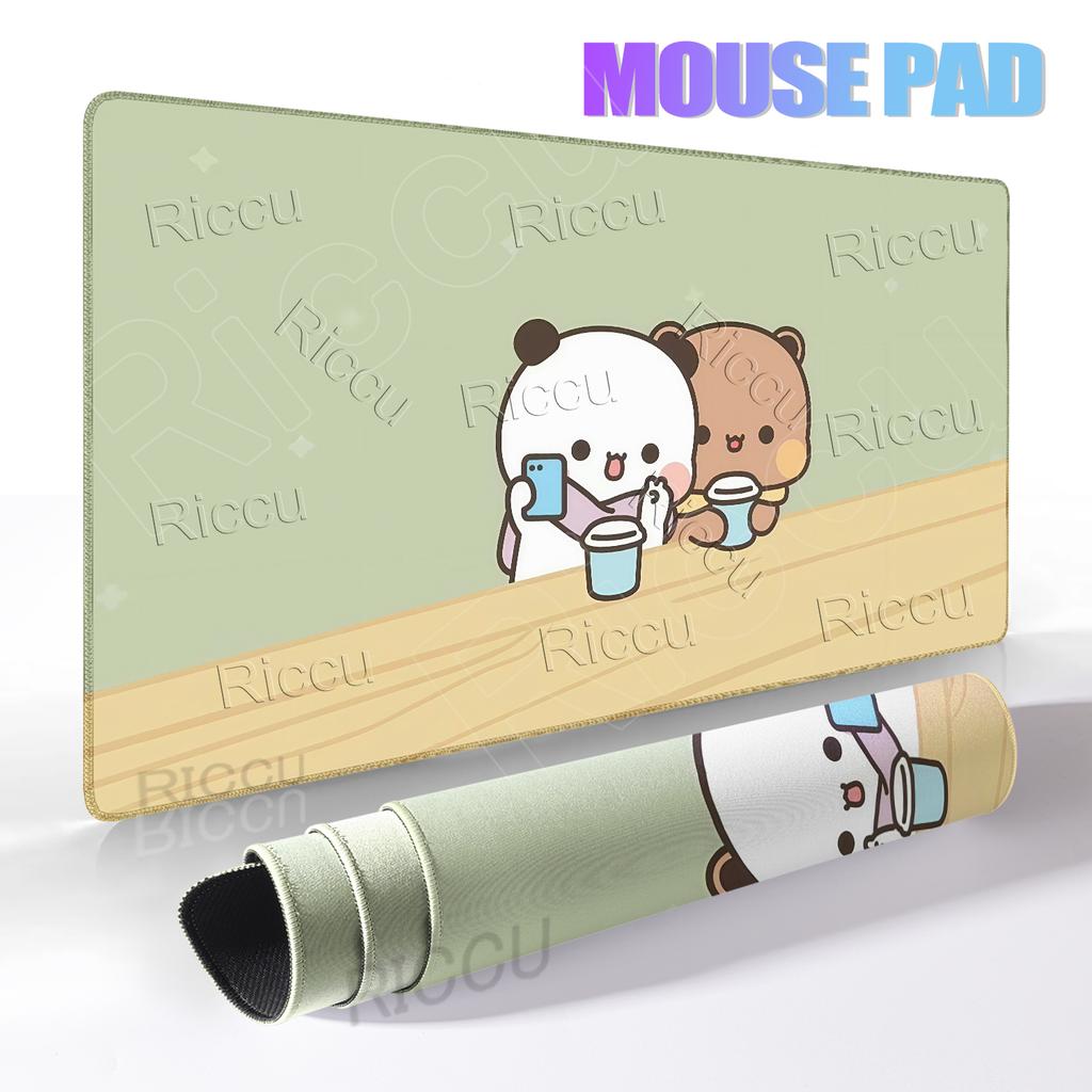 Cartoon BuBu DuDu Panda Kawaii Mauspads Gaming Computer Natürlicher Gummi Schreibtischunterlagen Gamer Büro Tastatur Niedlicher Kleiner Bär Teppich