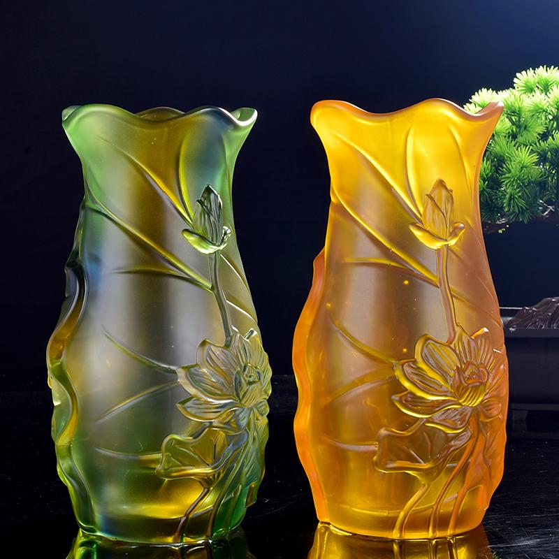 Make Offerings To Buddha Lotus Vase The Glass Vase Flower Vase of Prosperous and Noble Bamboo Lotus Vase for Buddha