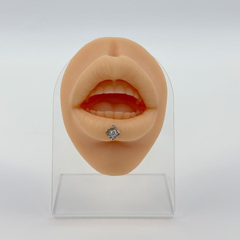 Professional Silicone Body Facials Piercing Trainer With Realistic Skin Texture For Dental Education And Aesthetic Labs