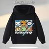 Octonauts New Children's Hooded Sweatshirt for Boys, Girls' Casual Top with Cartoon Print, Long-sleeved for Autumn and Winter.