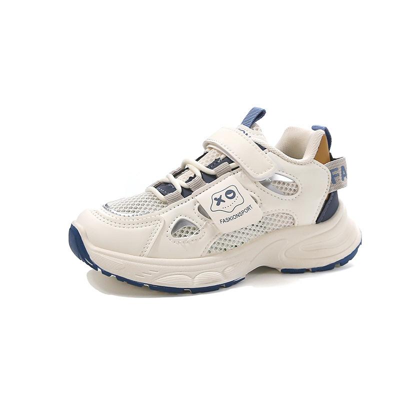 Kids Sports Sandals Thick Soft Sole Boys Girls Running Shoes Mesh Breathable 2025 Summer New Children Sports Shoes Hollowed-out