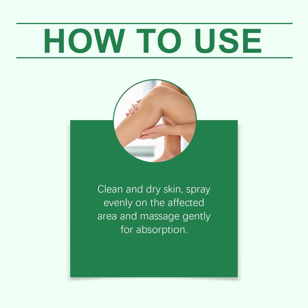 Leg Care Spray With Gentle Ingredients, Daily Nourishing For Leg Skin, External Massage Care 30ml