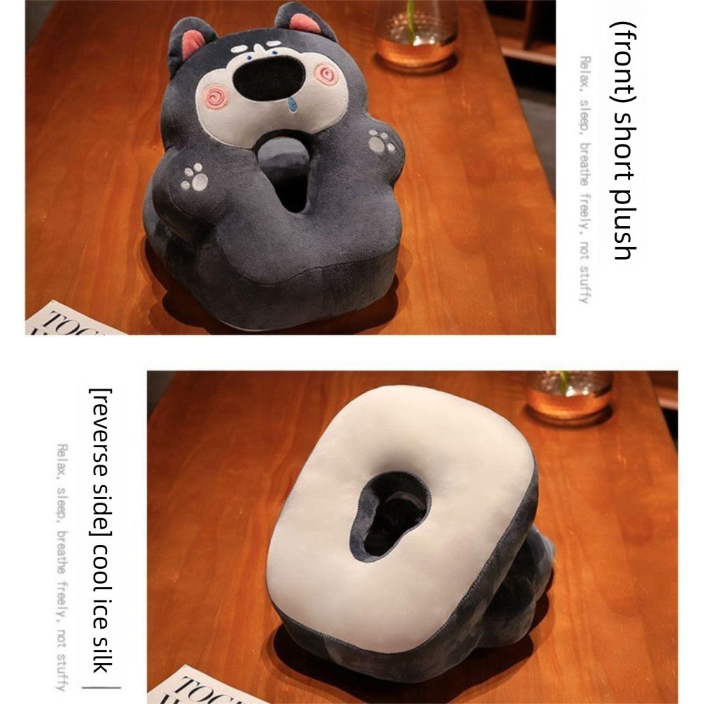 Plush&Ice Silk Hand Warmer Pillow Super Soft Piggy Pillow Stuffed Toy  Men Women