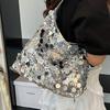 This Year's Popular Niche Design Big Sequined Tote Bag 2025 Fashion and Leisure New Foreign Style Shoulder Underarm Bag Women