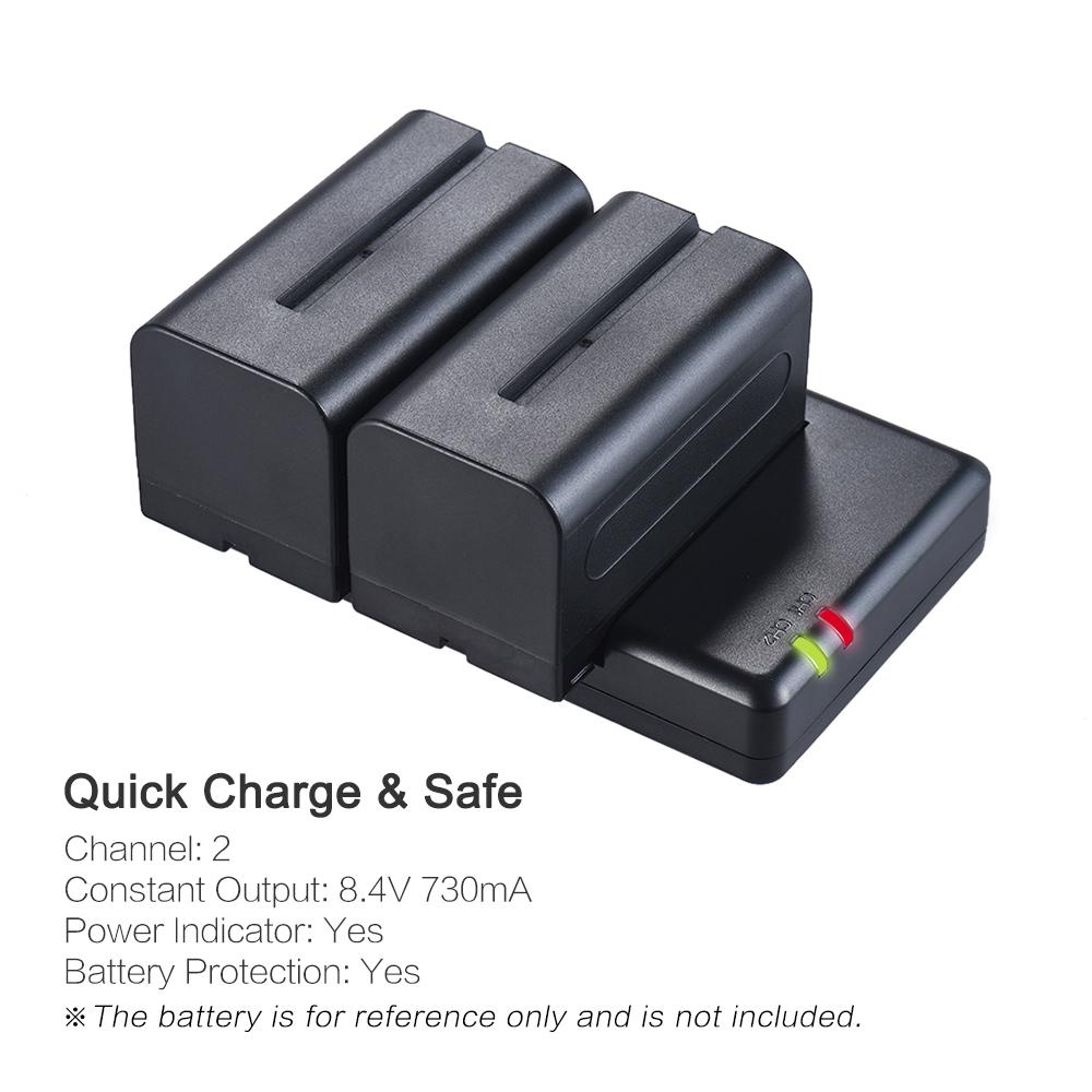 FB NP F550 Camera Battery Charger 2 Channel Micro USB Input for Sony F750 F770 F960 F970 F550 F530 F330 F570 FM50 FM70