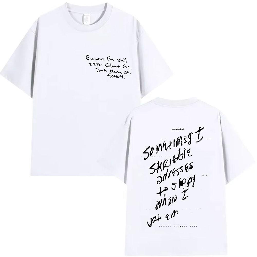 

Rapper Eminem Stans Tour Album 2025 Graphic T Shirts Men Women Casual Fashion Retro Cozy Cotton Short Sleeve Tshirt Streetwear L