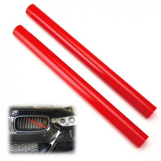 

Red Behind Kidney Grille V-Bar Decoration Cover Trims For BMW 1 2 3 Series Z4