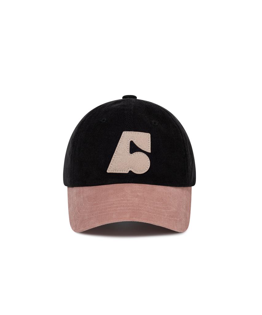 ONRIDPROJECT Applique Symbol Corduroy Two-Tone Ball Cap - Black