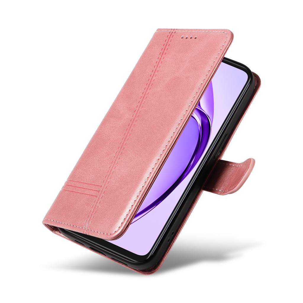 For Oppo A5x 5G/A3x 4G/5G (India)/A3 4G/5G/A60 5G/A40 4G/A40M 4G Case Flip Wallet T-Shape Lines Leather Phone Cover