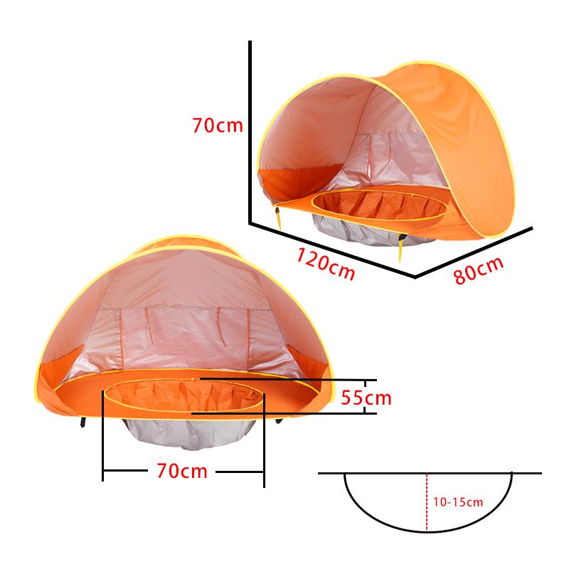 Tienda de campaña para la playa para bebé, piscina de sombra portátil, refugio solar con protección UV para niños, juguetes al aire libre, piscina para niños, tienda de campaña para jugar en casa, juguetes