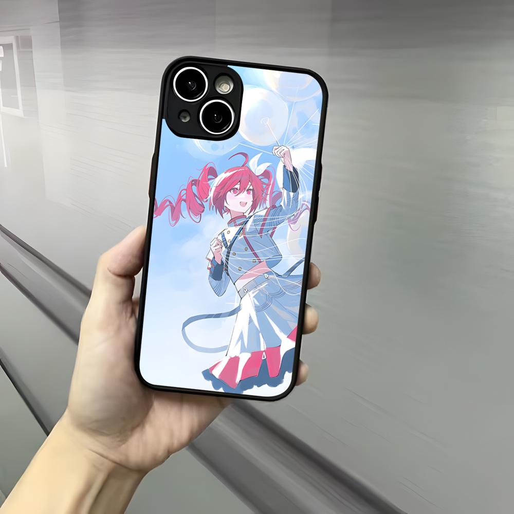 Fukouna Girl K-Kasane T-Teto Phone Case For Iphone 17 16 15 14 13 12 Pro Max Xr Air Plus Skin Feel Black Hard Shell Cover