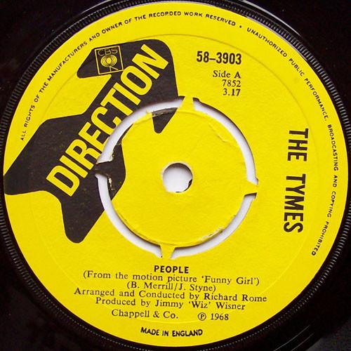 

7inch Record TYMES - People 583903 Direction 1969 UK Soul/Funk Used
