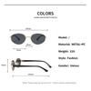 Retro Oval Sunglasses Women Trendy Metal Sun Glasses Men Outdoor Fashion Decorative Sunshade Eyewear Uv400 Luxury Brand Design