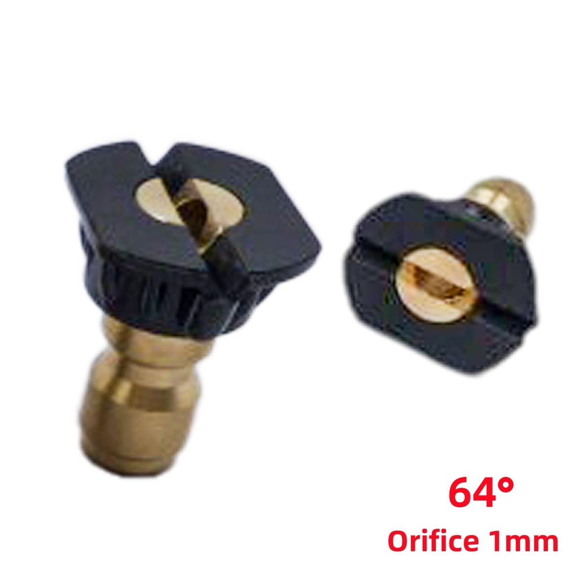 

High-pressure Car Wash Water Gun Nozzle 1/4 Quick Plug Fan-shaped Gun Head 0/15/25/40/64 Degree Nozzle 1/1.2/1.4/1.6/2mm Orifice