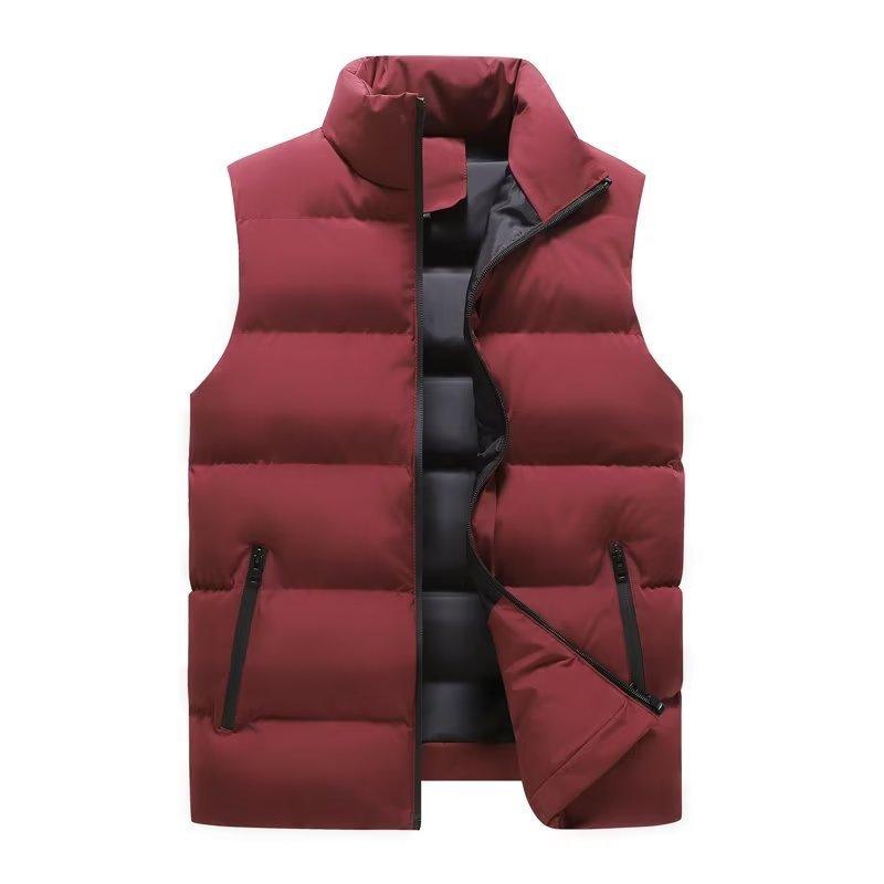 Korean Style Autumn Winter New Style Minimalist Casual Down Vest Outerwear Gilet Warm Sleeveless Padded Jacket For Men