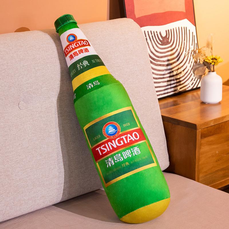 Gigantisch Realistisch Bier Pluche Speelgoed Zacht Simulatie Gevuld Bierfles Knuffelkussen Bank Kamer Decoratie Grappig Kussen Cadeau Voor Alcoholist 30cm