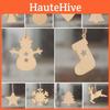 10pcs Lightweight Wooden Christmas Tree Ornaments For Stylish Holiday Decor
