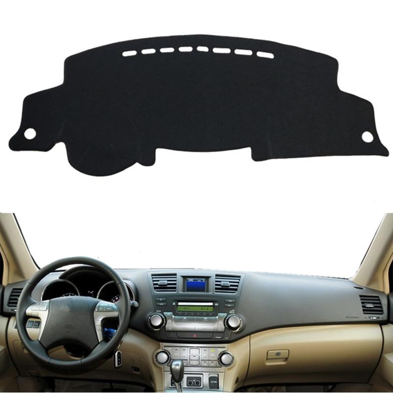 

Dashmat For Toyota Highlander Kluger 2008 2009 2010 2011 2012 2013 Dashboard Cover Mat Pad Car Styling Sunshade Carpet Protector Black(Red Edge)