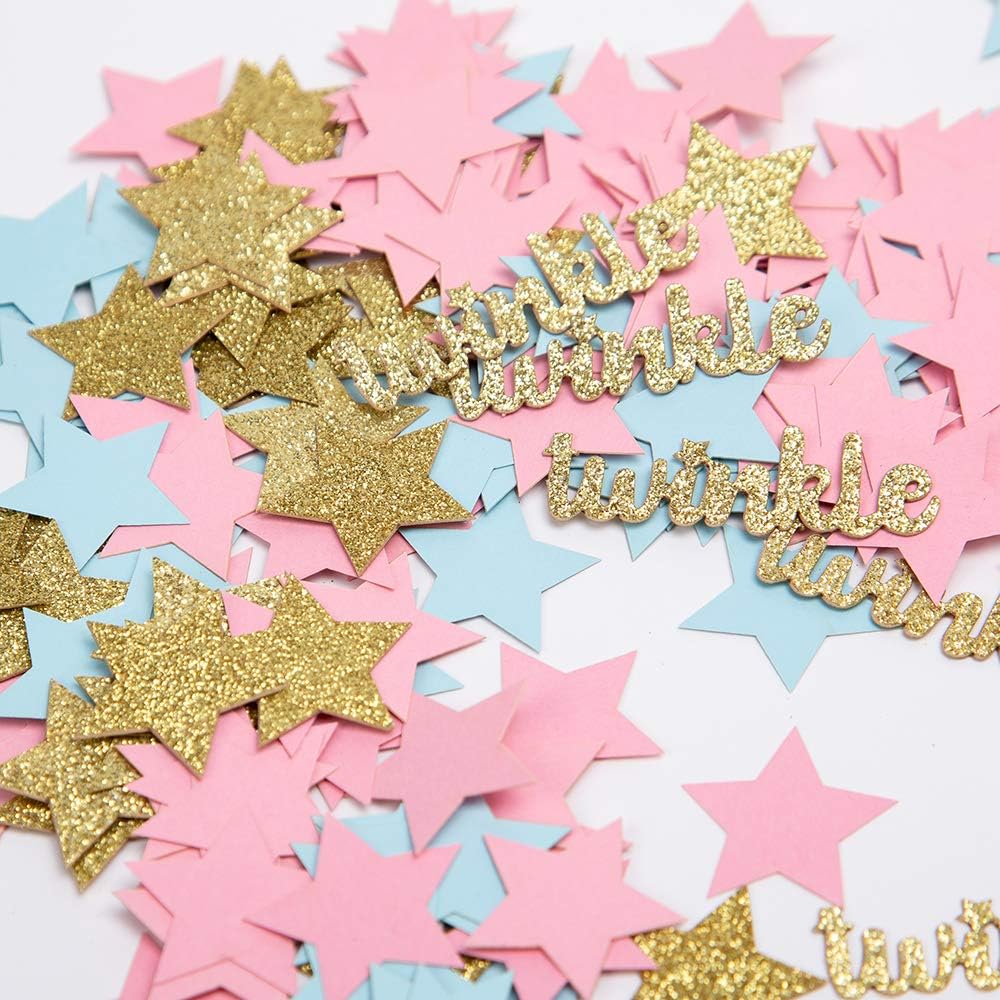 Twinkle Star Glitter Paper Confetti for Baby Shower Gender Reveal Party Decorations Baby Birthday Party Supplies