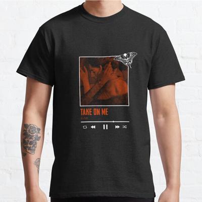 Męska Moda Casual Krótki Rękaw Take on Me Topy Estetyczne Vintage Oversize T-shirty