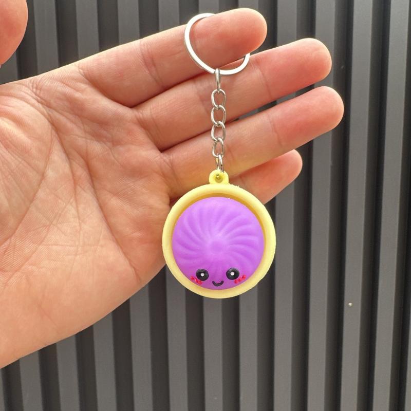 1Pc Dumpling Keychains Cute Baozi Steamer With Lights For Gift Bags Partyfavors Wedding Favors For Guests