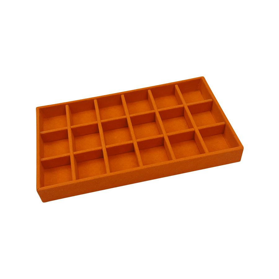 1PC, Flocking Jewelry Box Jewelry Tray, Color: Orange