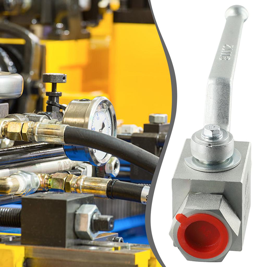 Hydraulic 2 Way Ball Valve Manual Operation with For BSP Threaded Connection Carbon Steel Body 500 Bar MWP for Oil Water Gas Use
