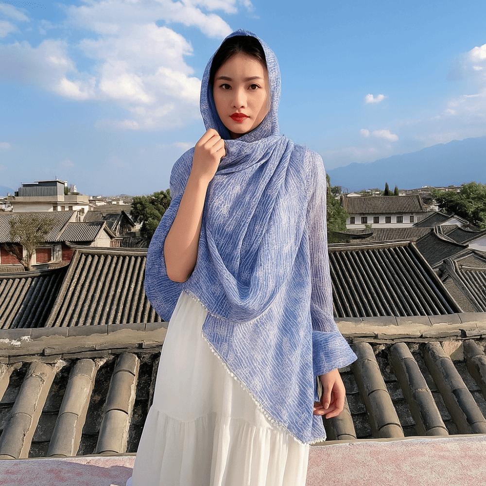 Head Wraps Sunscreen Shawl Sun Protection Beach Scarf Retro Paisley Shawl  Outdoor