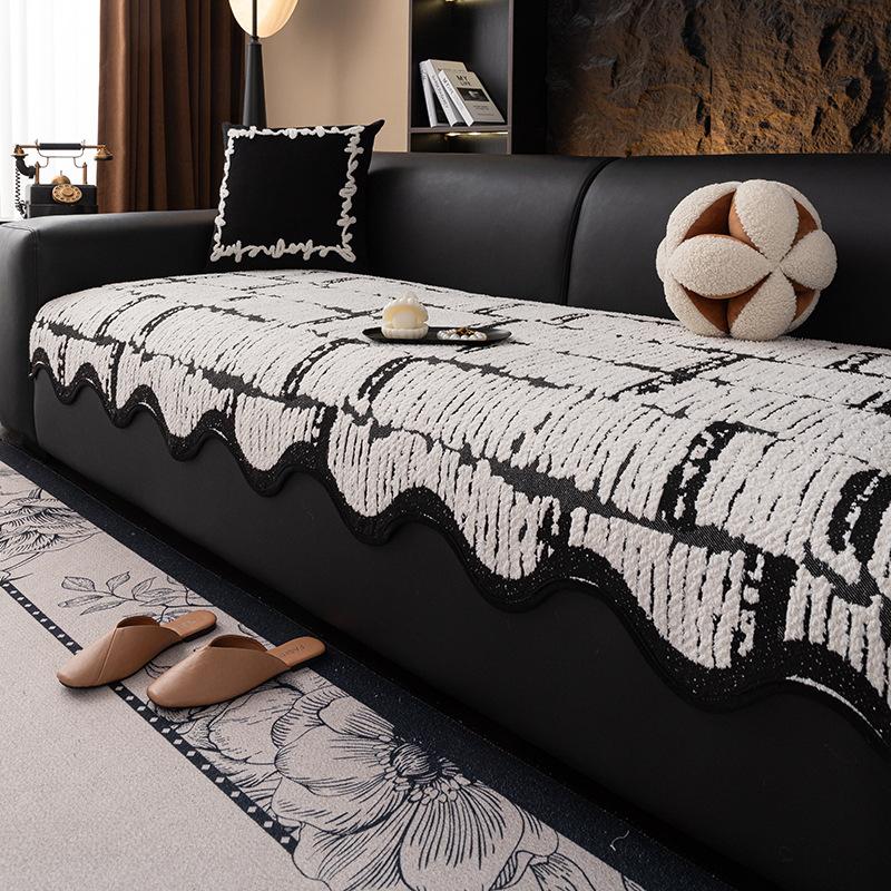 Special-Shaped Plush Sofa Cushion Autumn And Winter  New Non-Slip Seat Cushion Four-Season Universal Cover Straight Row Sofa Cover