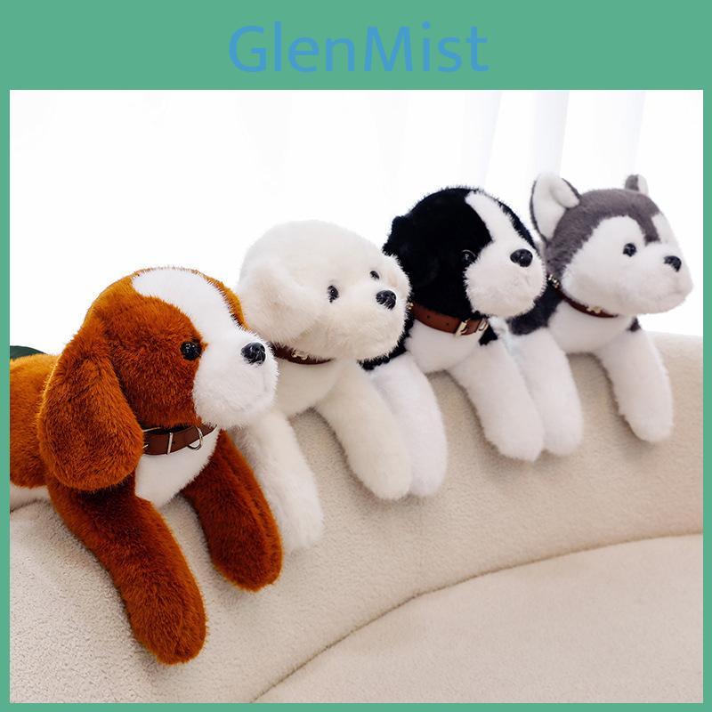 Husky Plush Dog Stuffed Animal With Soft Short Fur Pp Cotton For Kids Bedroom Decor