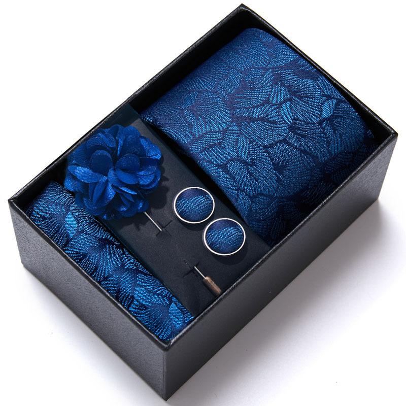 Wedding Wedding Tie Groom Festive Burgundy Tie Men'S Suit Cufflinks Corsage Accessories Kit